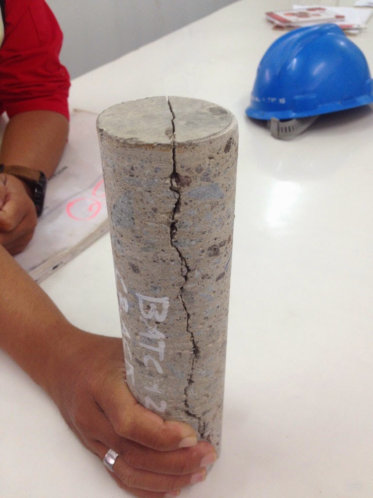 The 15″ deep concrete crack repair in Indonesia with Concrete Mender